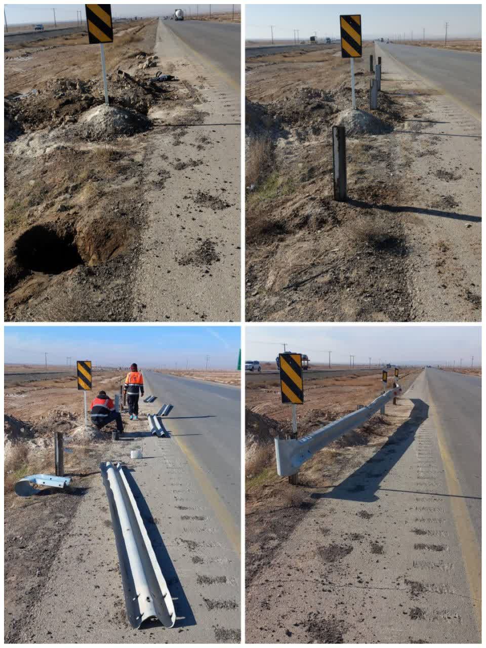 نصب گاردریل و ایمن سازی پل دارای ارتفاع زیاد و حادثه ساز