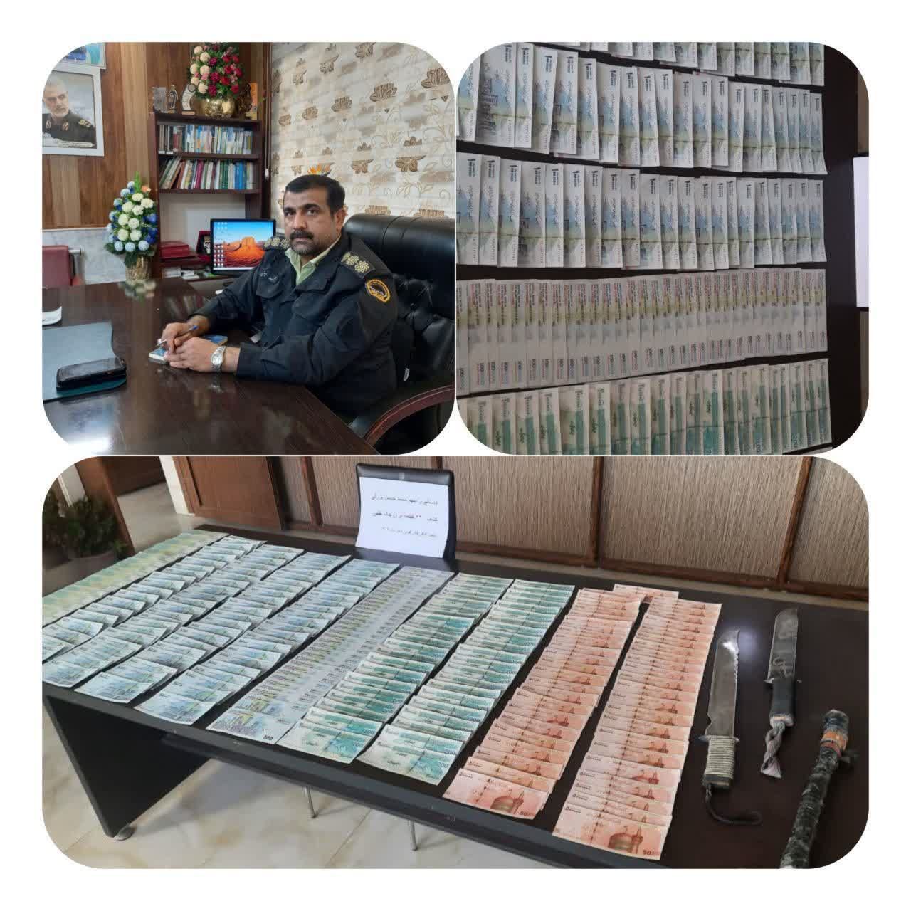 کشف ۲۴۰ قطعه چک پول جعلی و تقلبی در فیروزه کشف ۲۴۰ قطعه چک پول جعلی و تقلبی در فیروزه