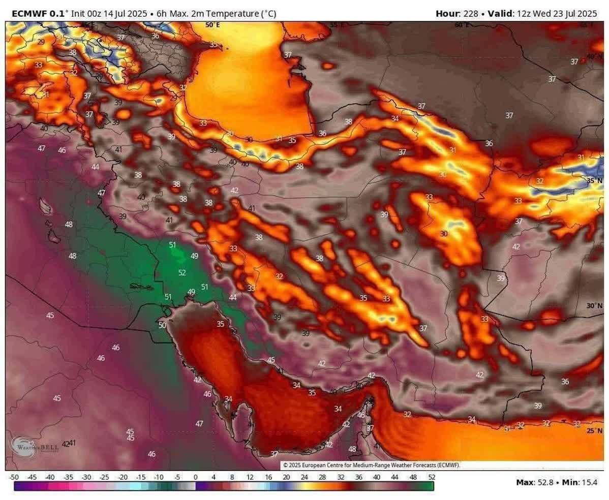 هشدار گرمازدگی برای هفته آینده