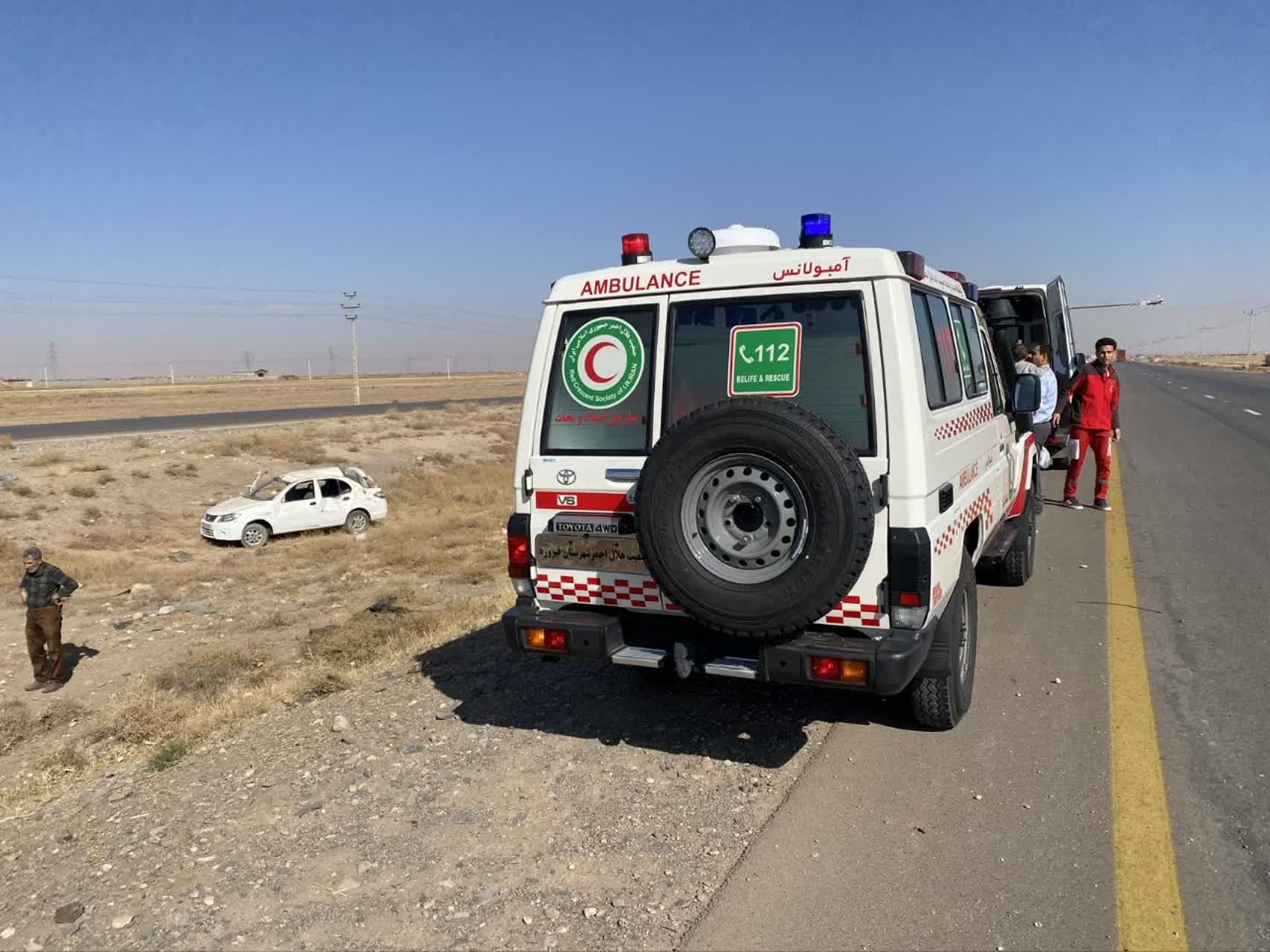 امدادرسانی نجاتگران پایگاه امدادونجات شهید اصغری به دو حادثه ترافیکی